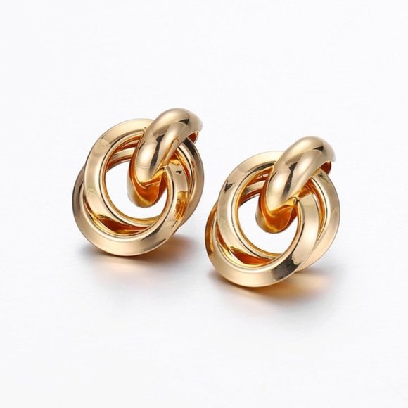 5 for $25 Large Knot Statement Stud Earrings - Picture 9 of 10